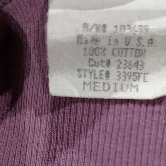 Realitee Pink Tank Top - Medium - Vintage - R/N#103699  Style# 3395FE - Picture 4 of 4